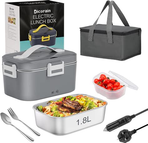 dicorain electric lunch box|Amazon.com: Dicorain Electric Lunch Box With Temperature .